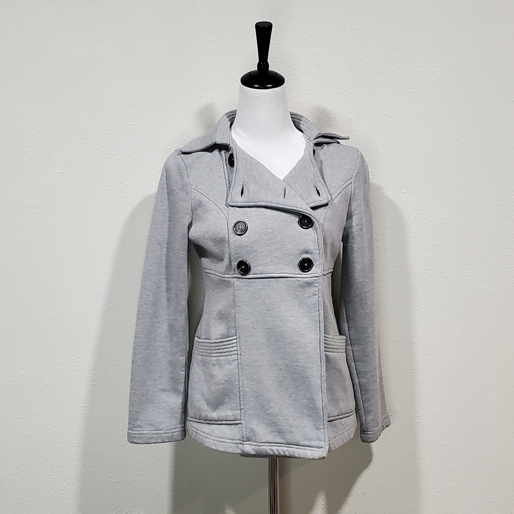 Mossimo Gray Coat With Hoodie Size Small